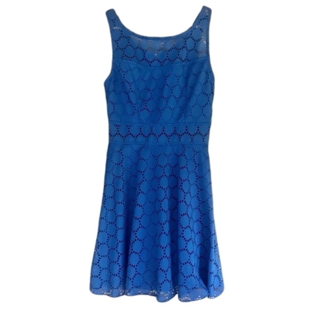 Trixxi Girl perforated geometric fit & flare dress Jr 7